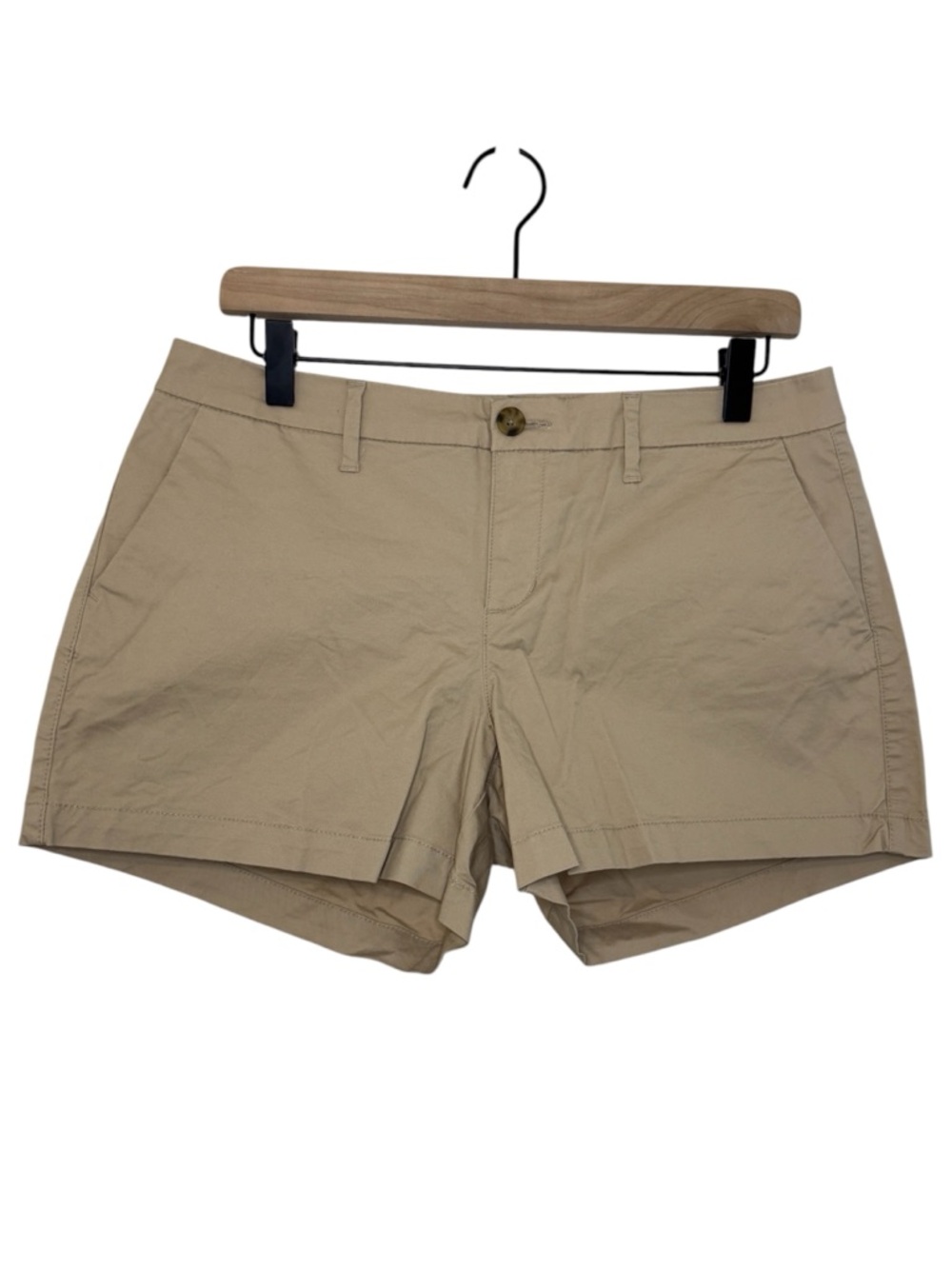Old Navy Women's Classic Chino Shorts Size 6 Tan Beige Summer Basics